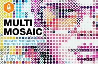 Multi Shape Mosaic Halftone Photoshop Action 01