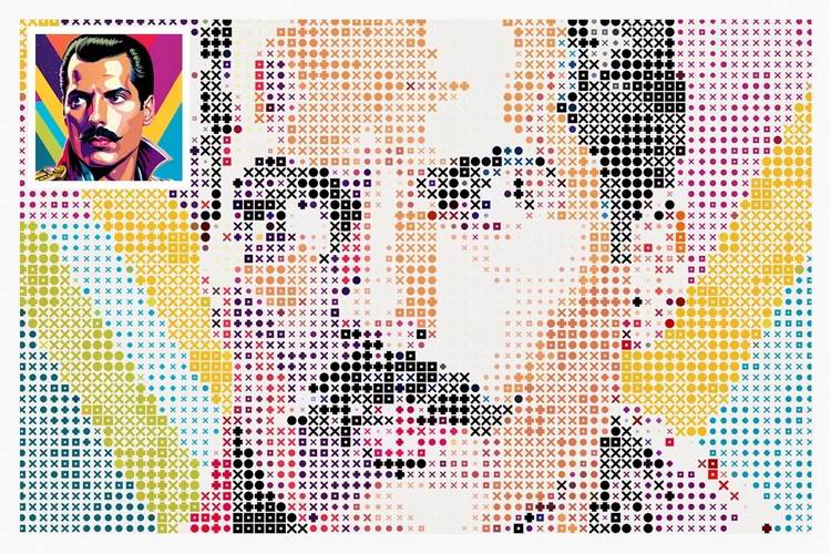 Multi Shape Mosaic Halftone Photoshop Action 03