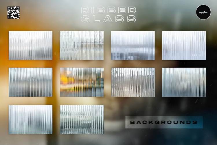 Ribbed Glass Overlay Backgrounds 4