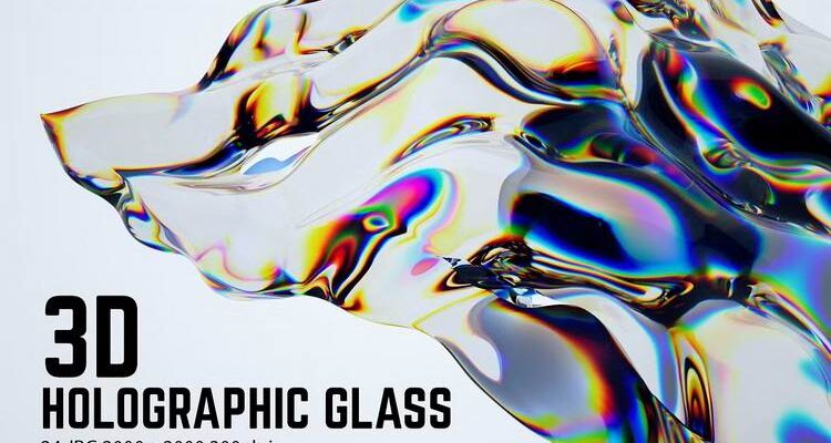 3d Holographic Glass Texture Pack