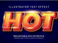 Bold Hot Text Style Effect