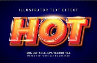 Bold Hot Text Style Effect