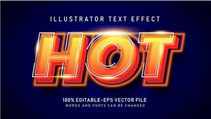 Bold Hot Text Style Effect