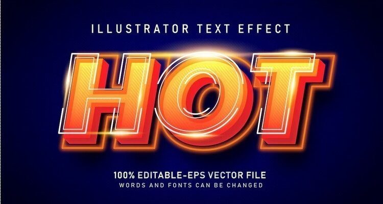 Bold Hot Text Style Effect