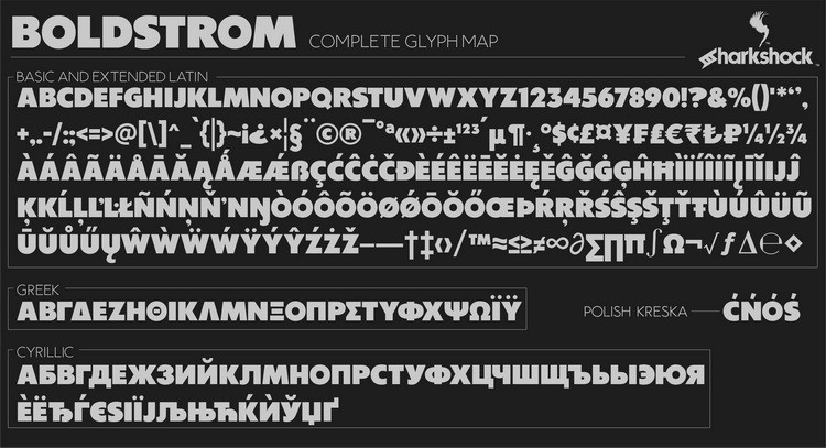 Boldstrom Glyph Map