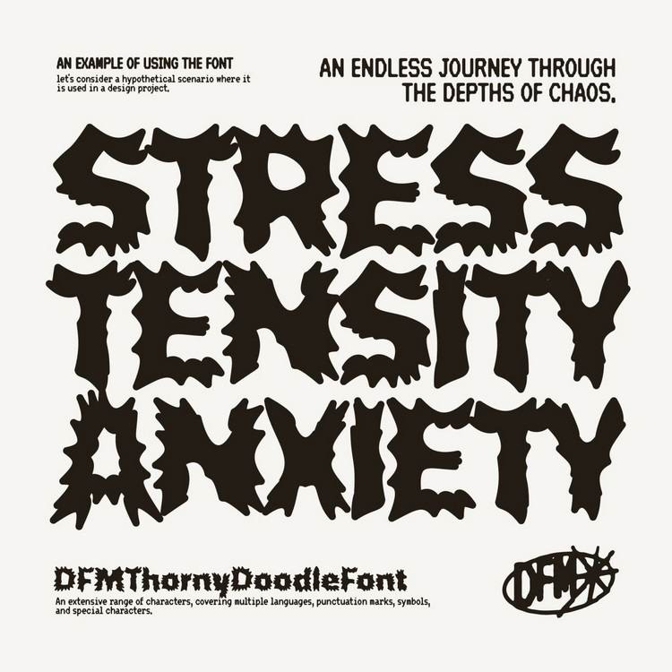 Dfm Thorny Doodle Font 2