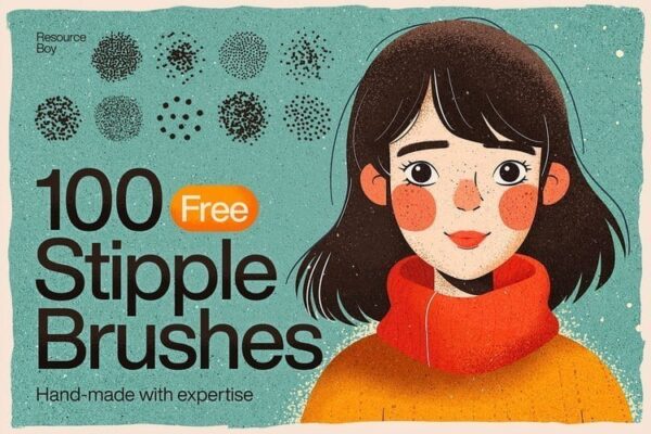 Free Stipple Shading Photoshop Brushes 01