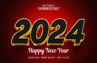 Happy New Year ~ Psd Premium 3d Text Effect