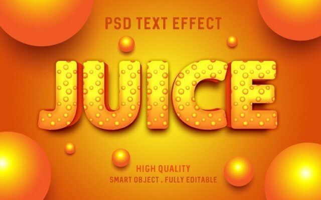 Juice Psd Text Effect
