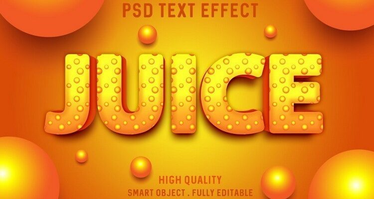 Juice Psd Text Effect