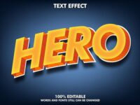Modern 3d Text Effect For Title And Sticker