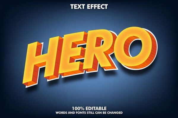 Modern 3d Text Effect For Title And Sticker