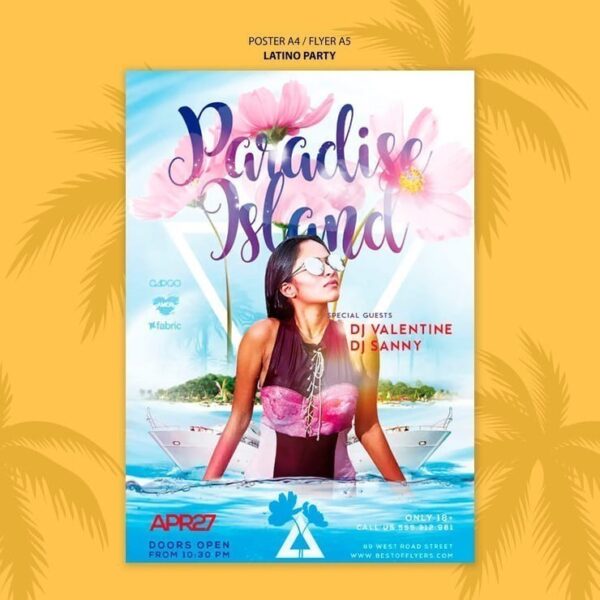 Paradise Island Free Summer Flyer Template