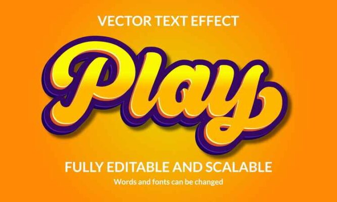 Play Editable 3d Text Style Effect