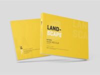 Softcover Landscape Book Cover Mockup