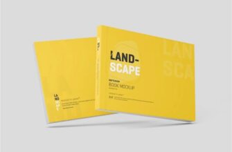 Softcover Landscape Book Cover Mockup