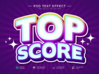 Top Score Custom Text Effect Template