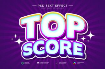 Top Score Custom Text Effect Template