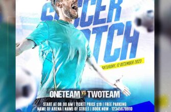 1 Psd Flyer Template ~ Soccer Match (vol.1)