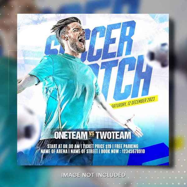 8 Psd Flyer Template Soccer Match Vol.1