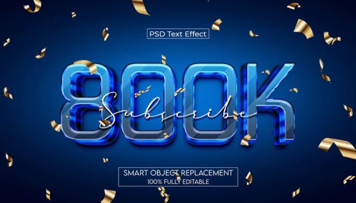 800k Psd Text Effect