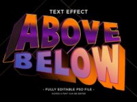 Above Below Text Effect