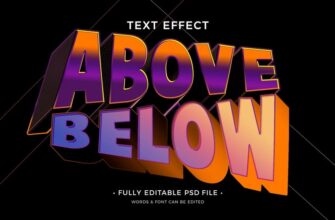 Above Below Text Effect