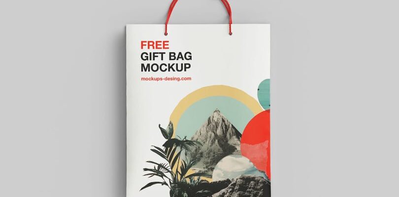 Flat Gift Bag Mockup 1