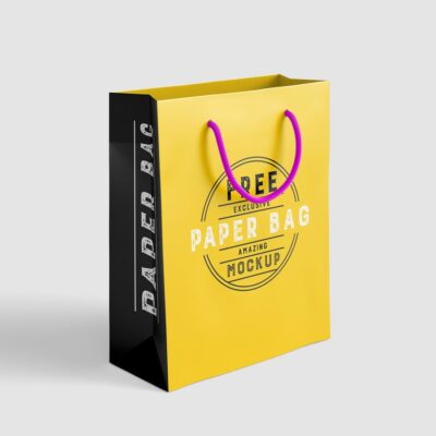 Free Exclusive Paper Bag Mockup 1