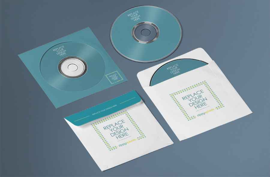 Isometric Paper Cd Cover Mockup & Cd Mockup 1