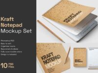 Kraft Notepad Mockup Set 0