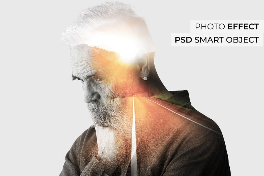 Person With Double Exposure Effect Mockup 1