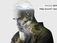 Person With Double Exposure Effect Mockup