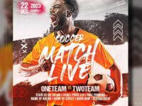 Psd Flyer Template ~ Soccer Match Live