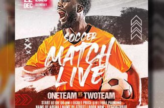 Psd Flyer Template ~ Soccer Match Live