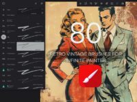 Retro Vintage Brushes For Infinite Painter
