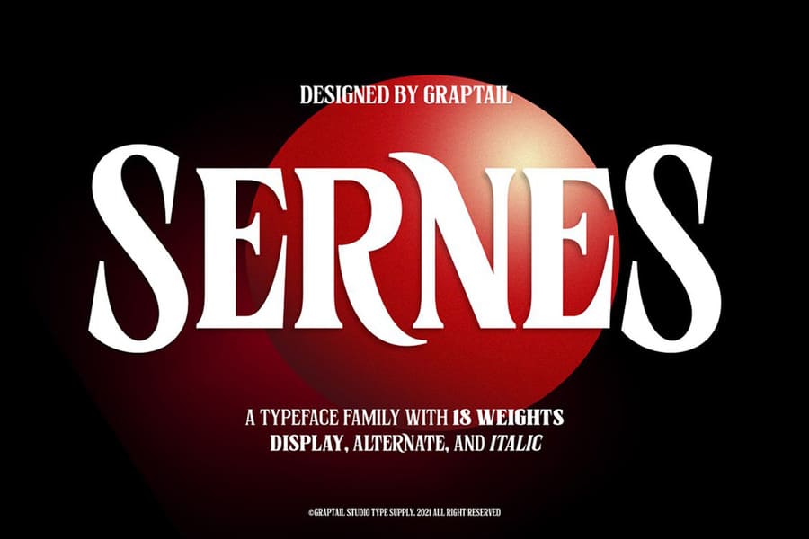 Sernes Display Font Fpashop.ru