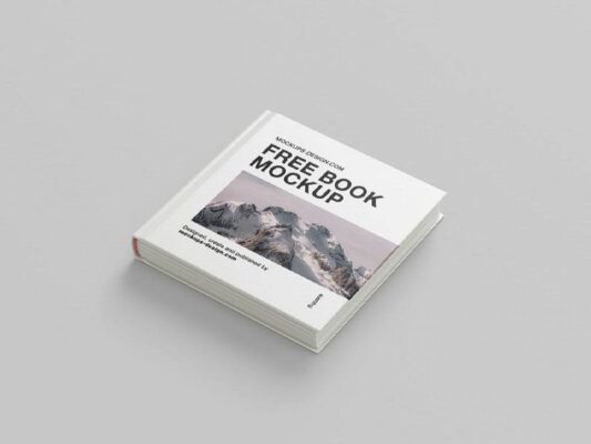 Square Hardcover Book Mockup 1