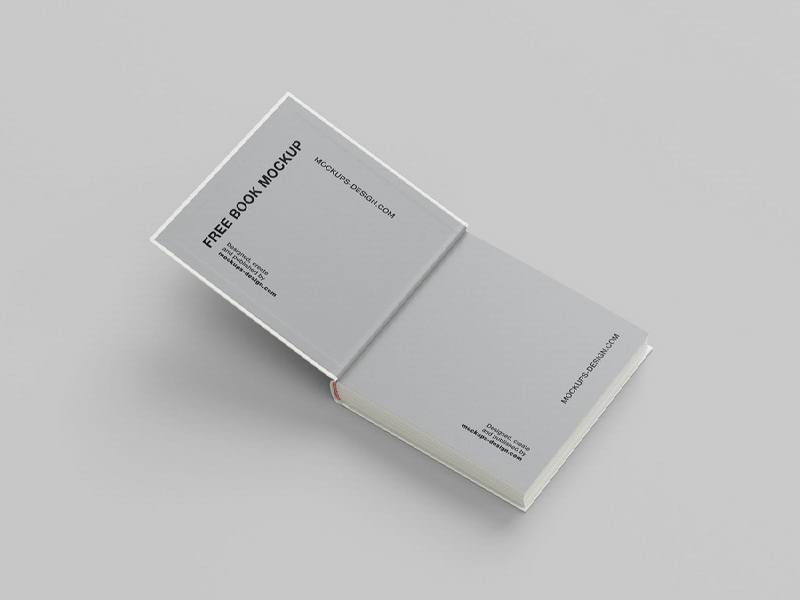 Square Hardcover Book Mockup 2