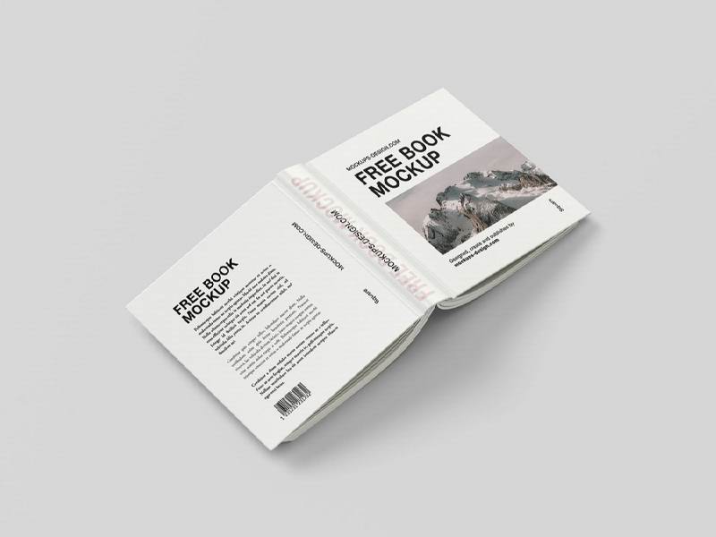 Square Hardcover Book Mockup 5