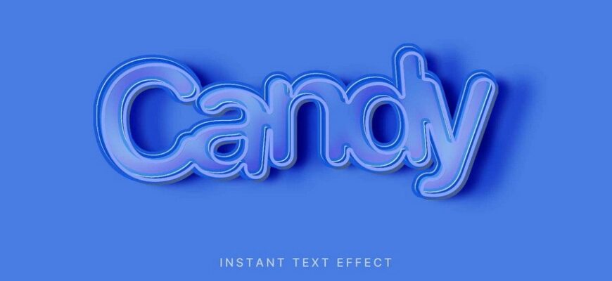 Sweet Candy 3d Text Effect