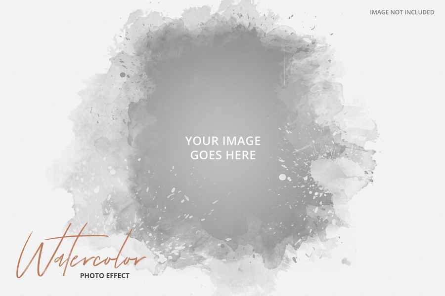 Watercolor Photo Effect Psd Template 2 2