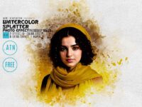Watercolor Splatter Photo Effect 1 Fpashop.ru