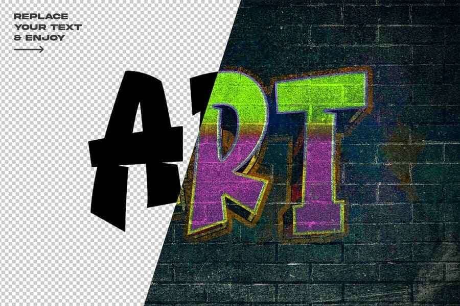 ART Graffiti PSD Text Effect