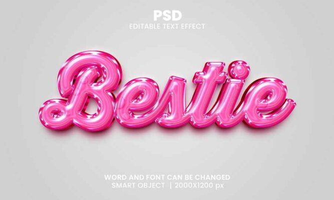 Bestie 3d Text Effect