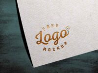 Free Texture Card Logo Mockup Psd 1