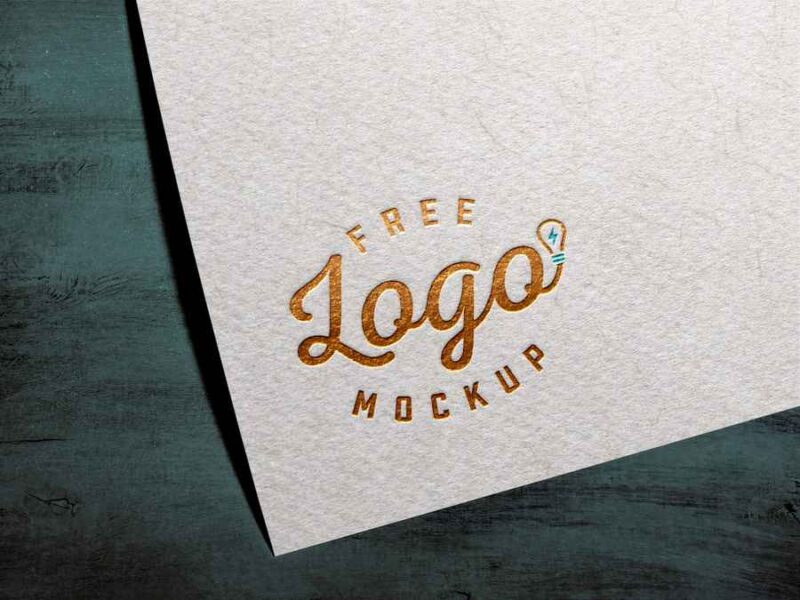 Free Texture Card Logo Mockup Psd 1