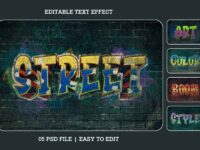 Graffiti Style Editable Text Effect Set