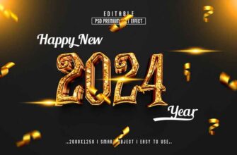 Happy New Year 2024 Witch Party 3d Text Effect