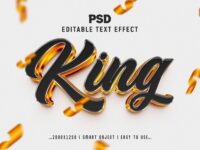 King 3d Editable Text Effect